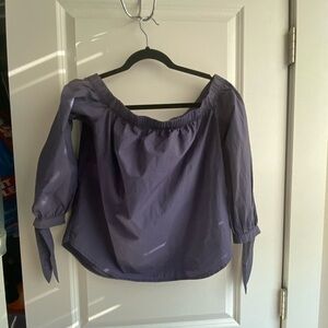 Abercrombie Blue Off Shoulder Blouss